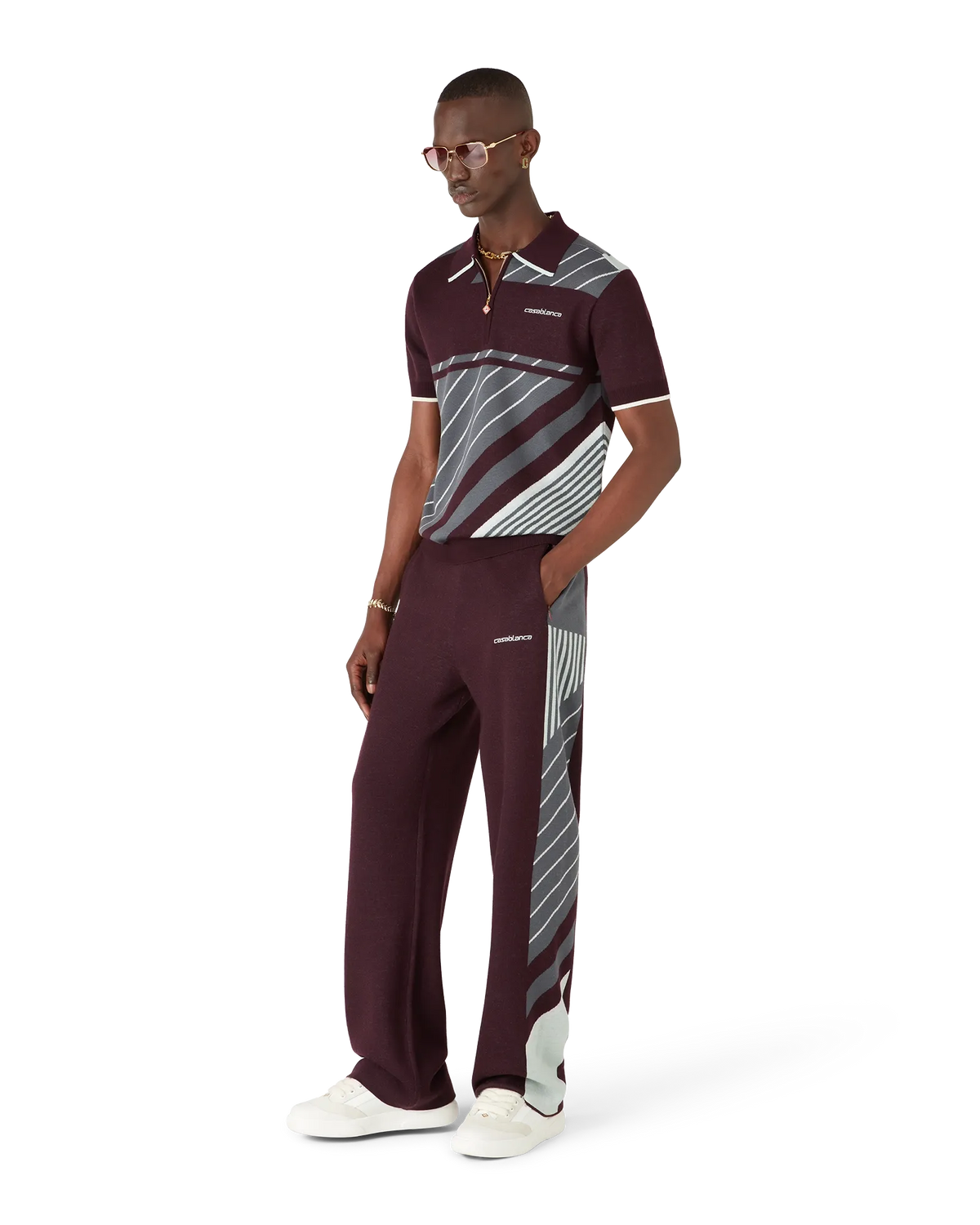 Merino Diagonal Tennis Polo