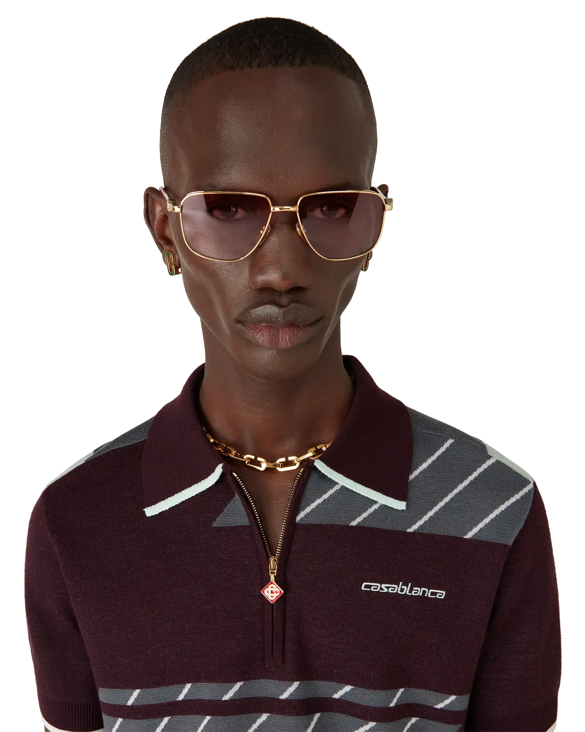 Merino Diagonal Tennis Polo