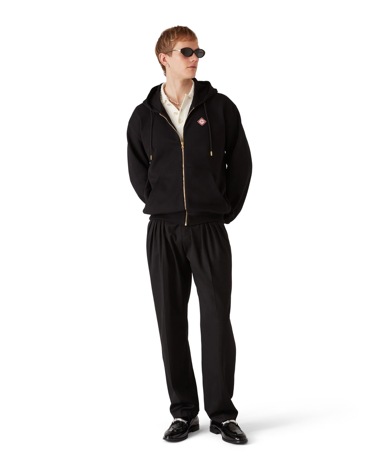 Diamond Logo Zip Hooded Sweatshirt