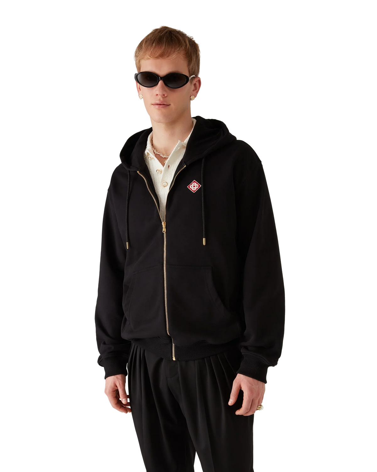 Diamond Logo Zip Hooded Sweatshirt