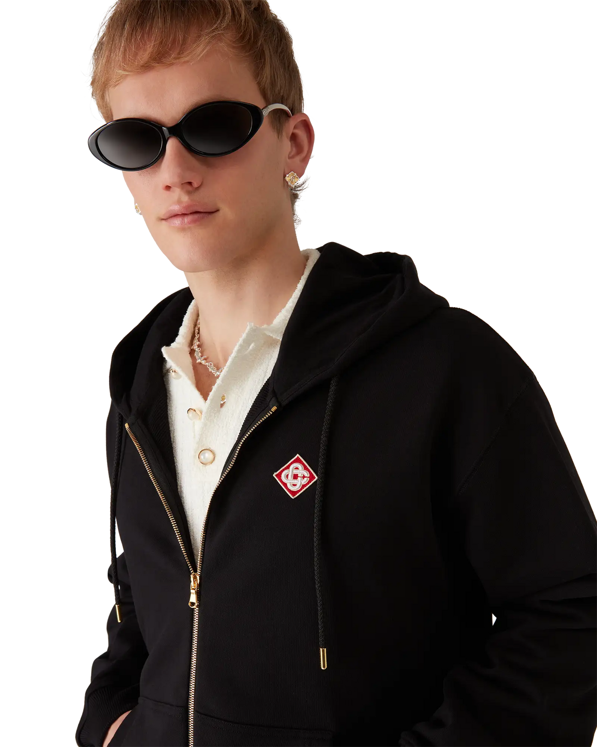 Diamond Logo Zip Hooded Sweatshirt