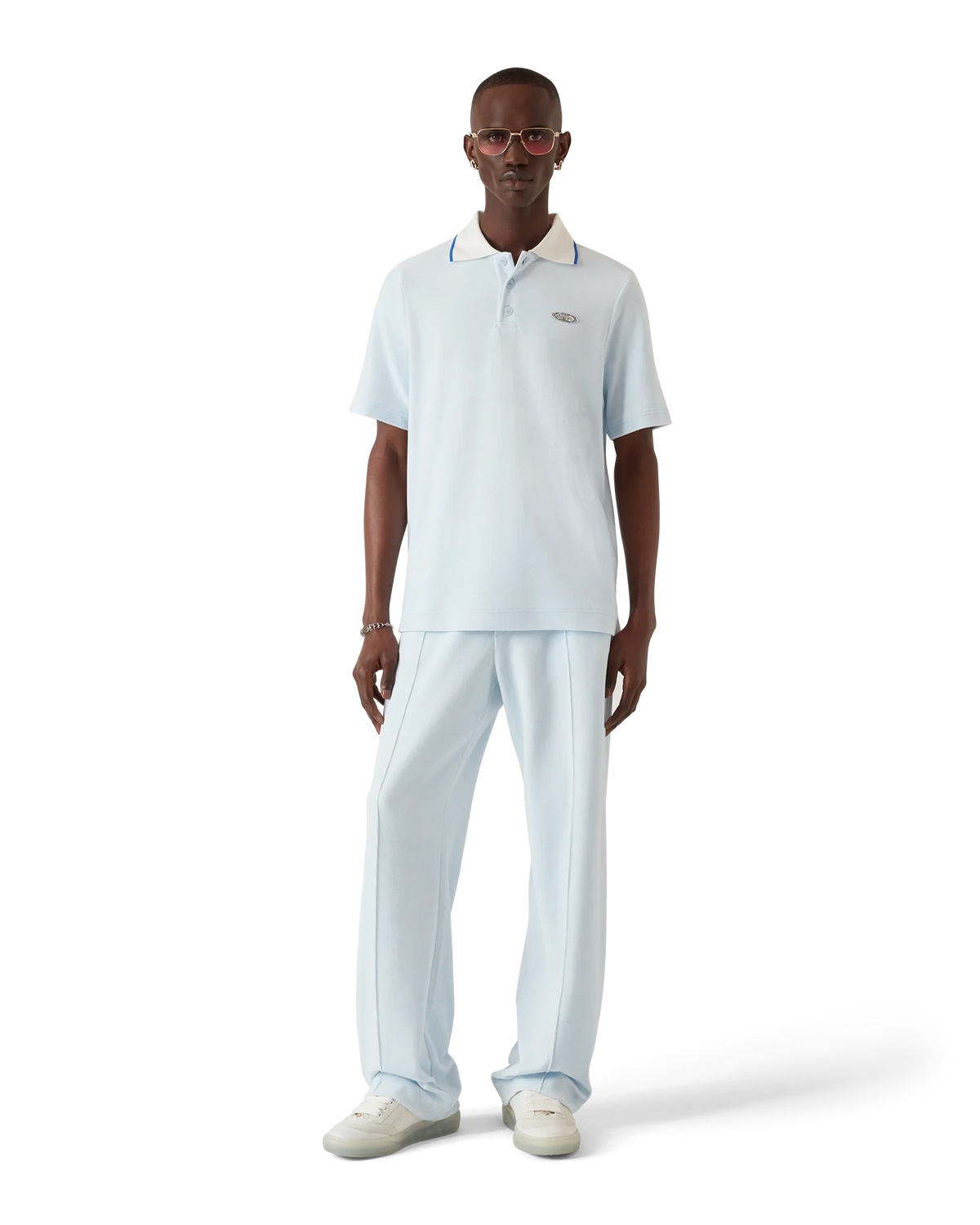 Velour Short Sleeve Polo Shirt