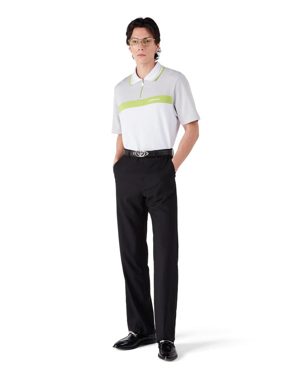 Grey Short Sleeve Polo Shirt