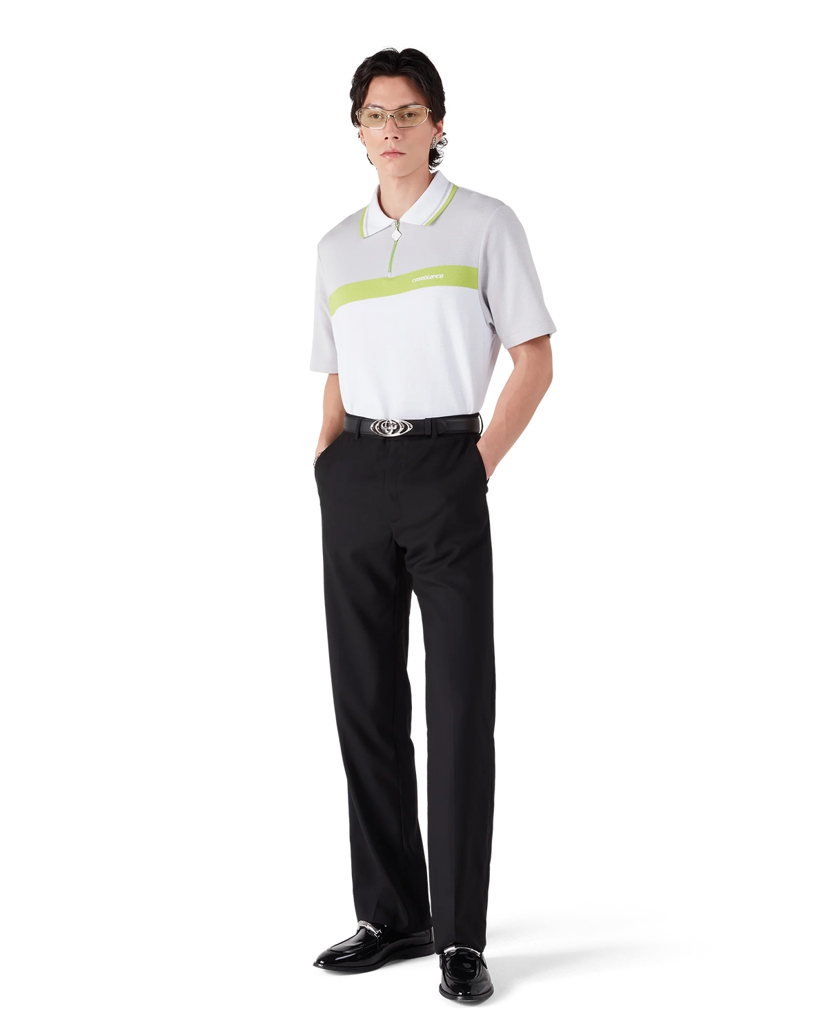 Grey Short Sleeve Polo Shirt