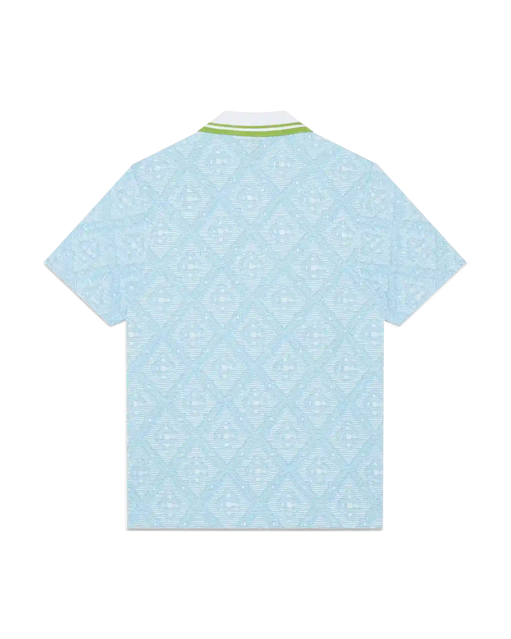 Pale Blue Jacquard Short Sleeve Jacquard Polo Shirt