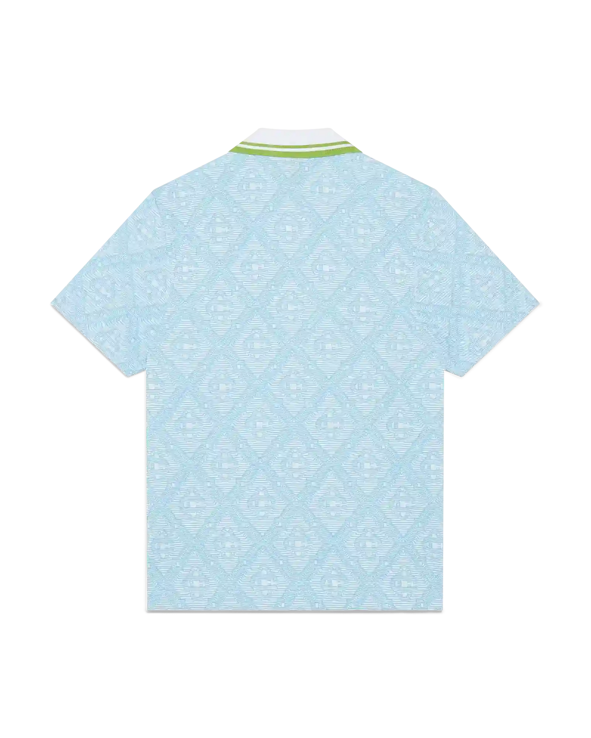 Pale Blue Jacquard Short Sleeve Jacquard Polo Shirt