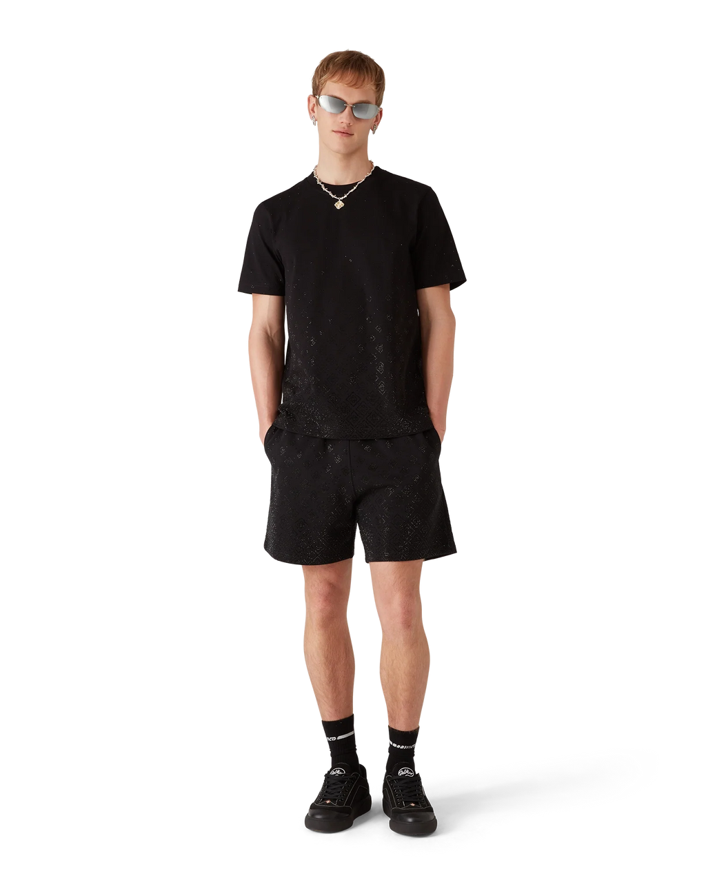 Crystal Monogram Sweatshorts