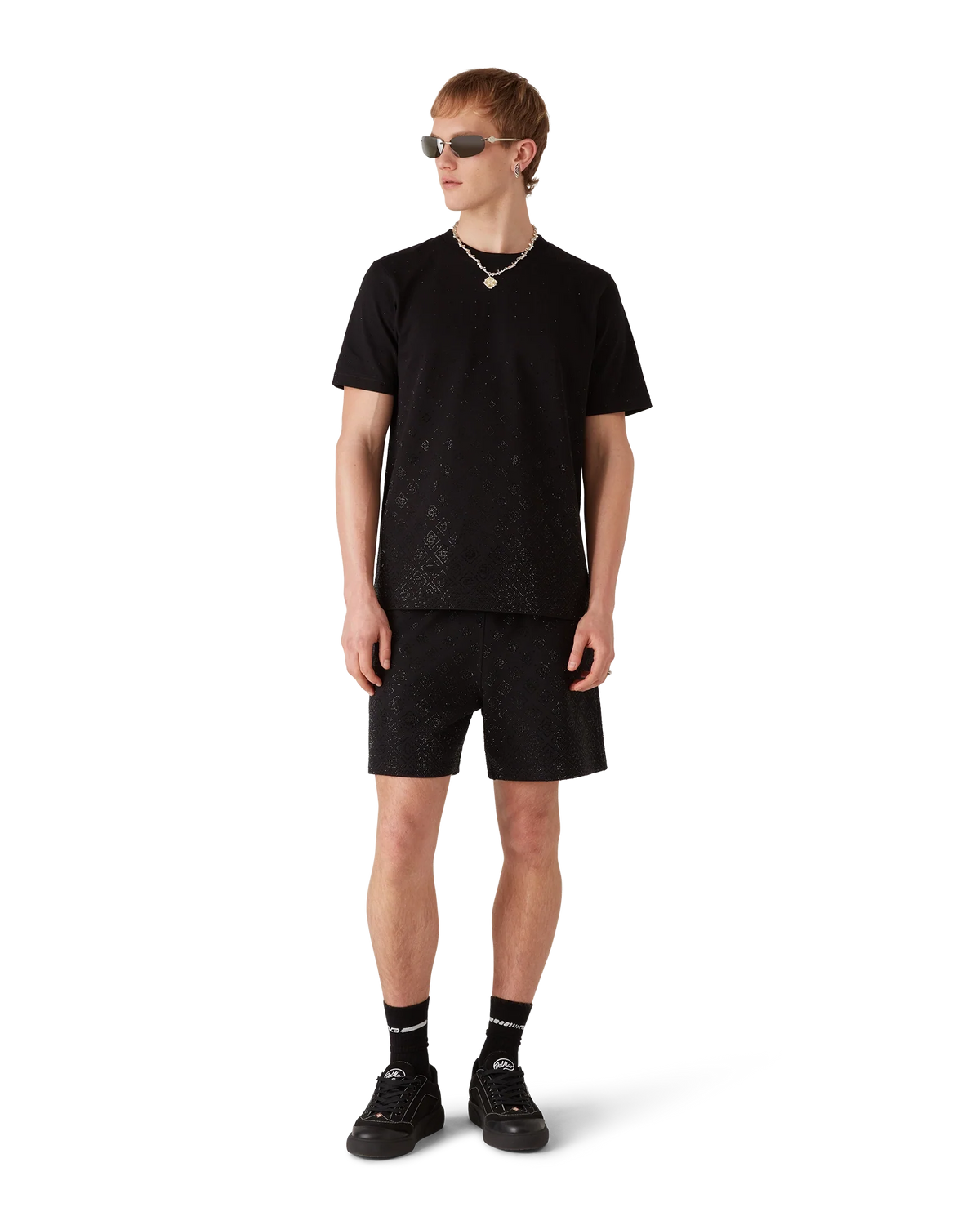 Crystal Monogram Logo Short Sleeve T-Shirt