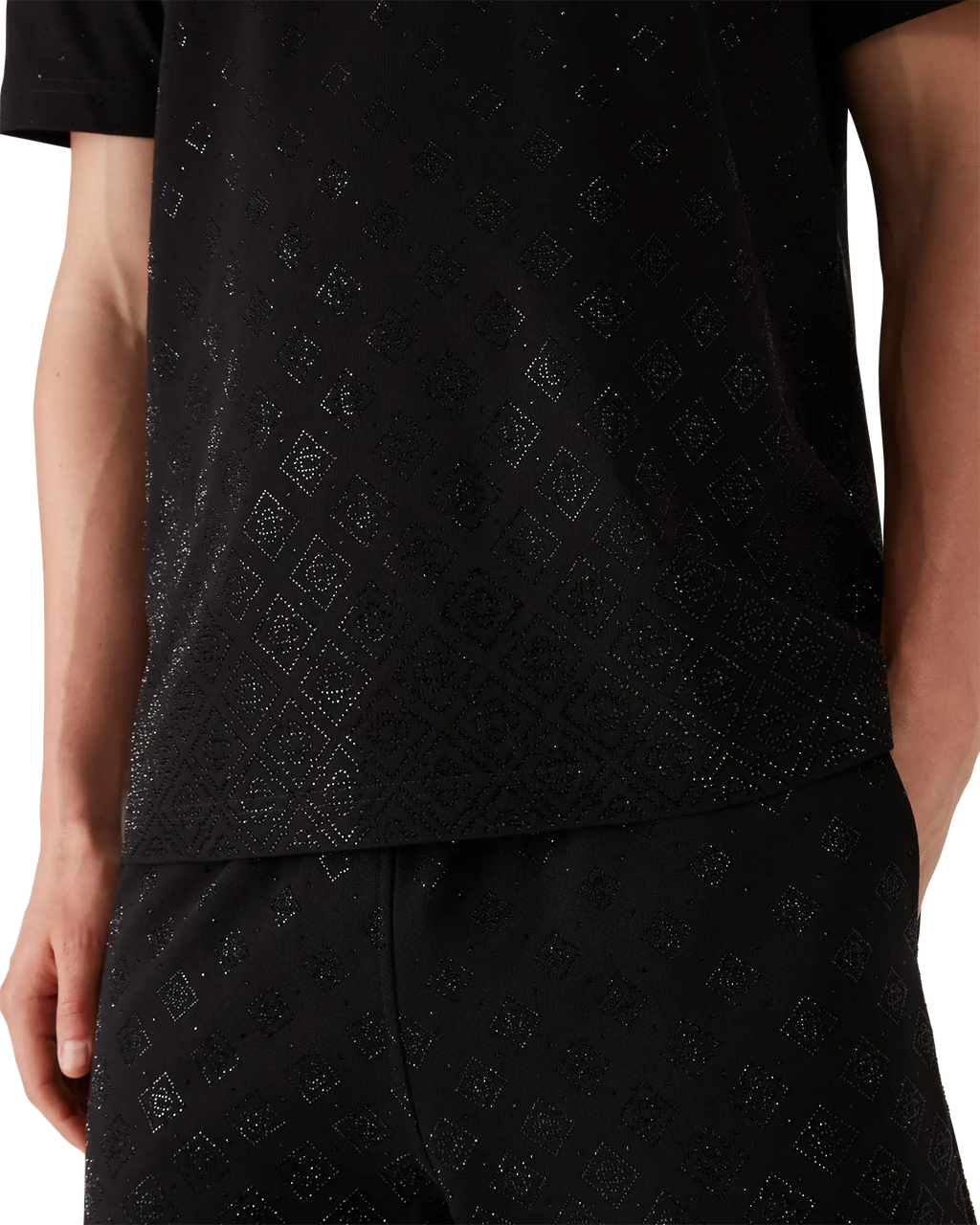 Crystal Monogram Logo Short Sleeve T-Shirt