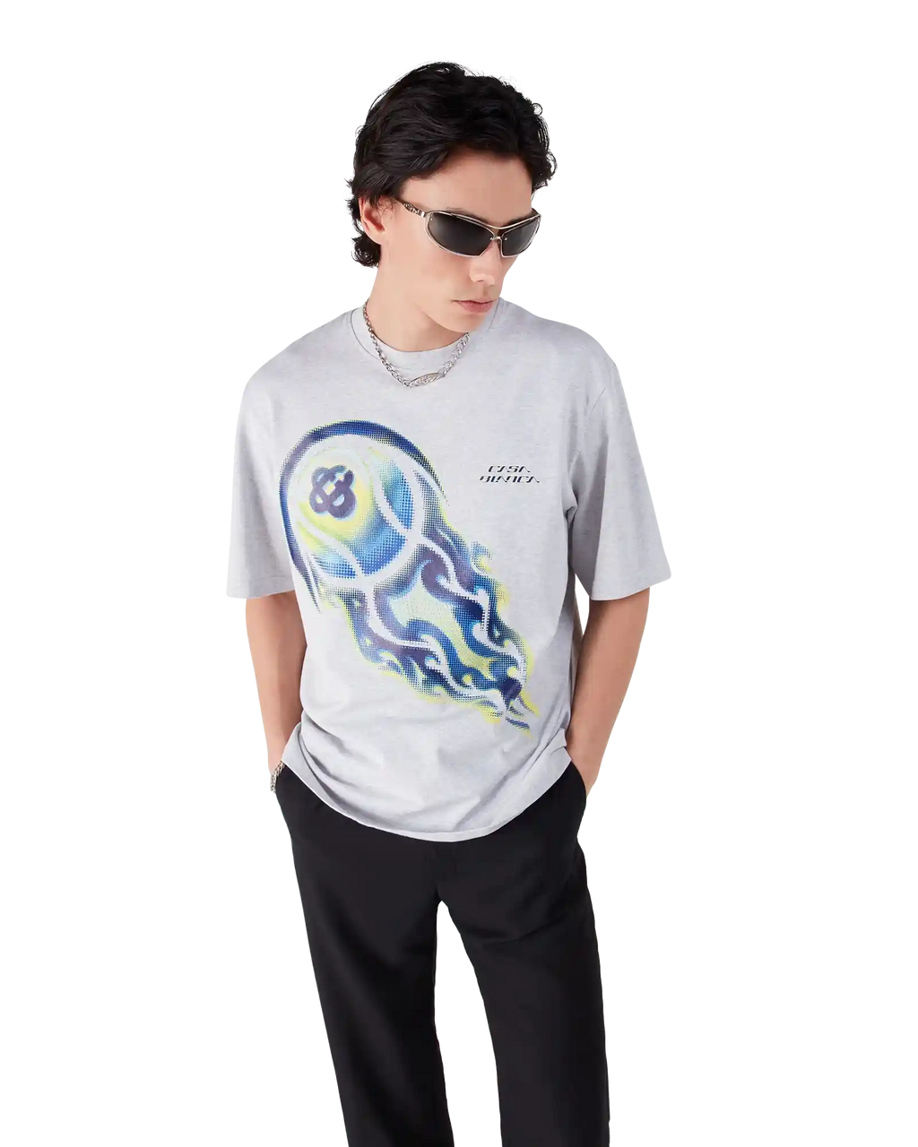 Flaming Tennis Ball Oversized Short Sleeve T-Shirt
