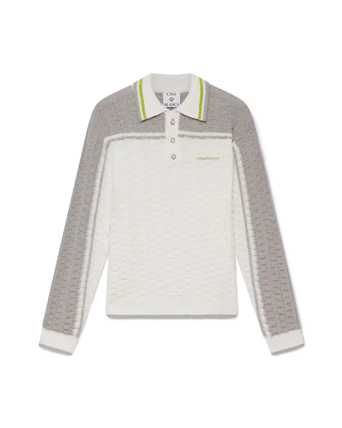 Tennis Boucle Long Sleeve Polo Shirt