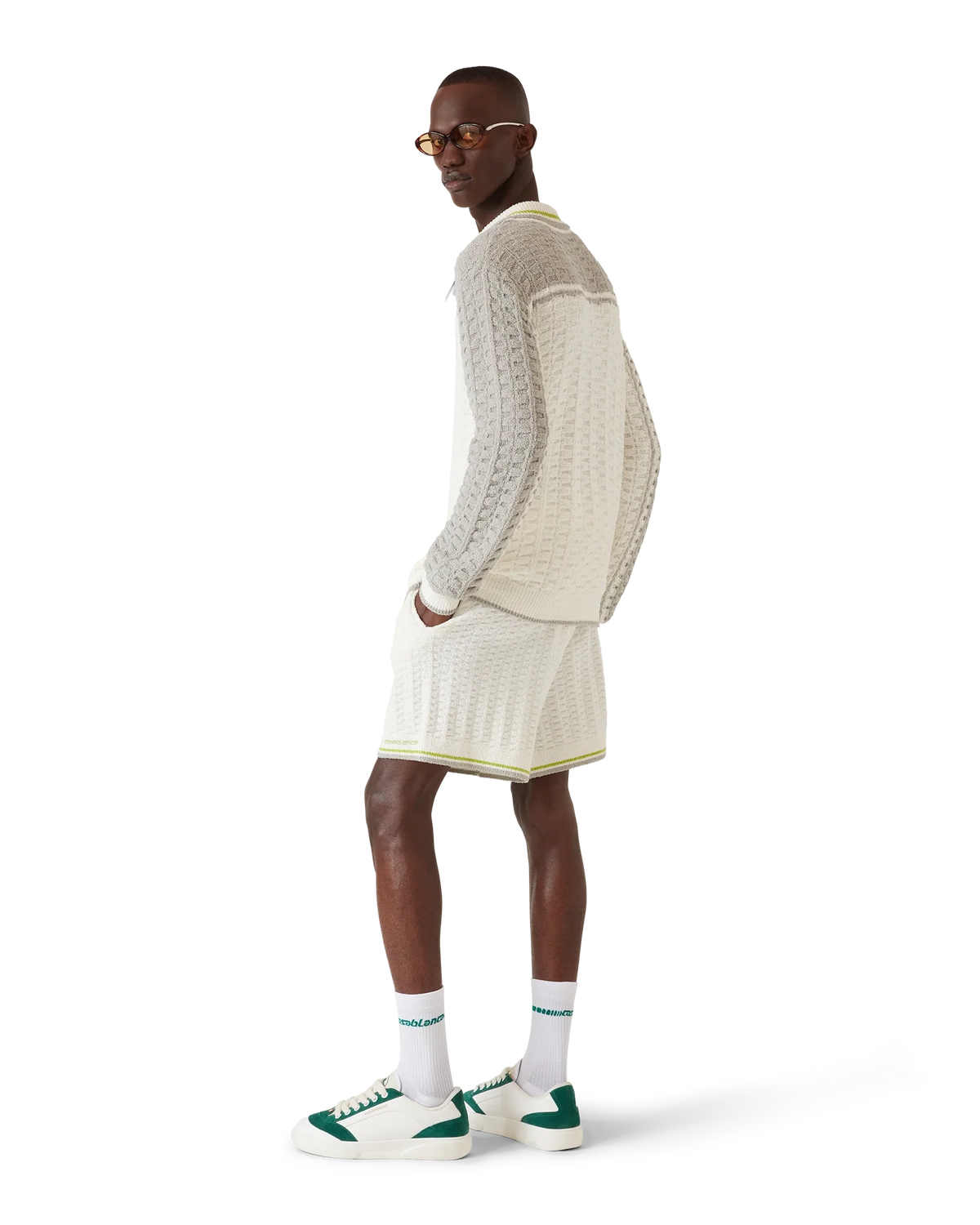 Tennis Boucle Long Sleeve Polo Shirt