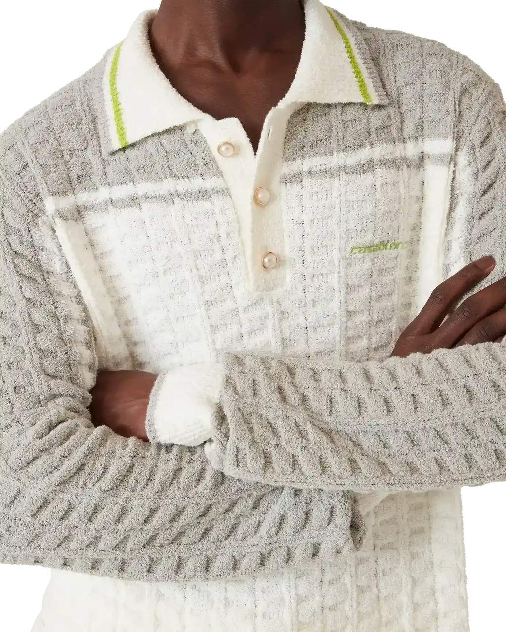 Tennis Boucle Long Sleeve Polo Shirt