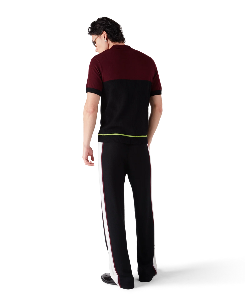 Stripe Merino Knit Polo