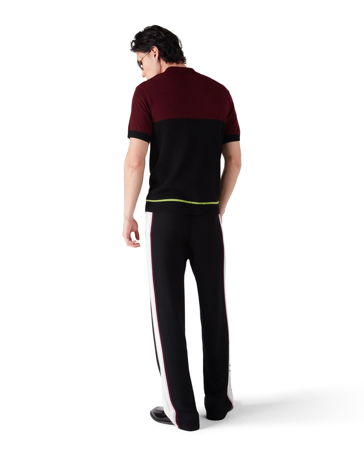 Stripe Merino Knit Polo
