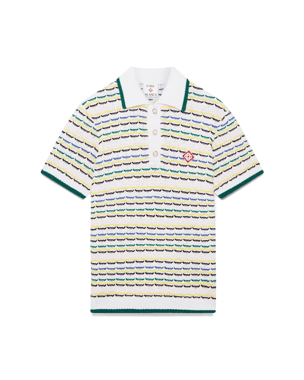 Tuck Stitch Short Sleeve Polo Shirt