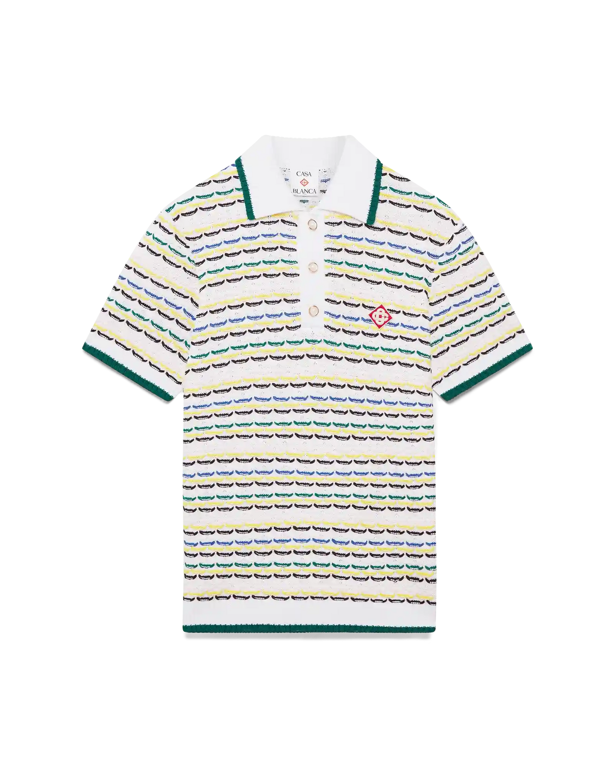 Tuck Stitch Short Sleeve Polo Shirt