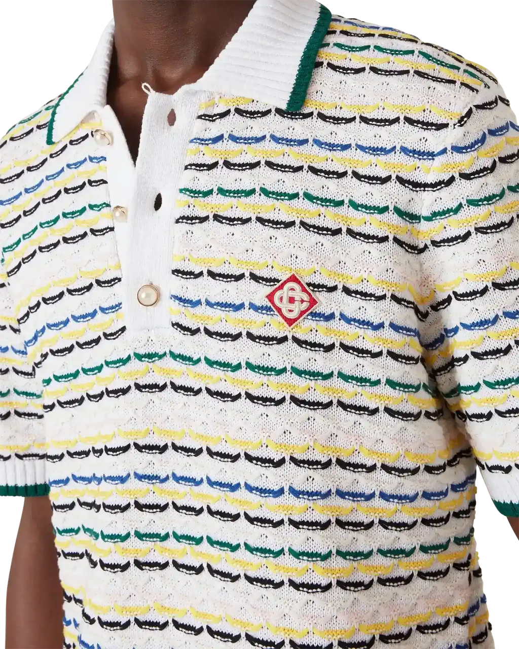 Tuck Stitch Short Sleeve Polo Shirt
