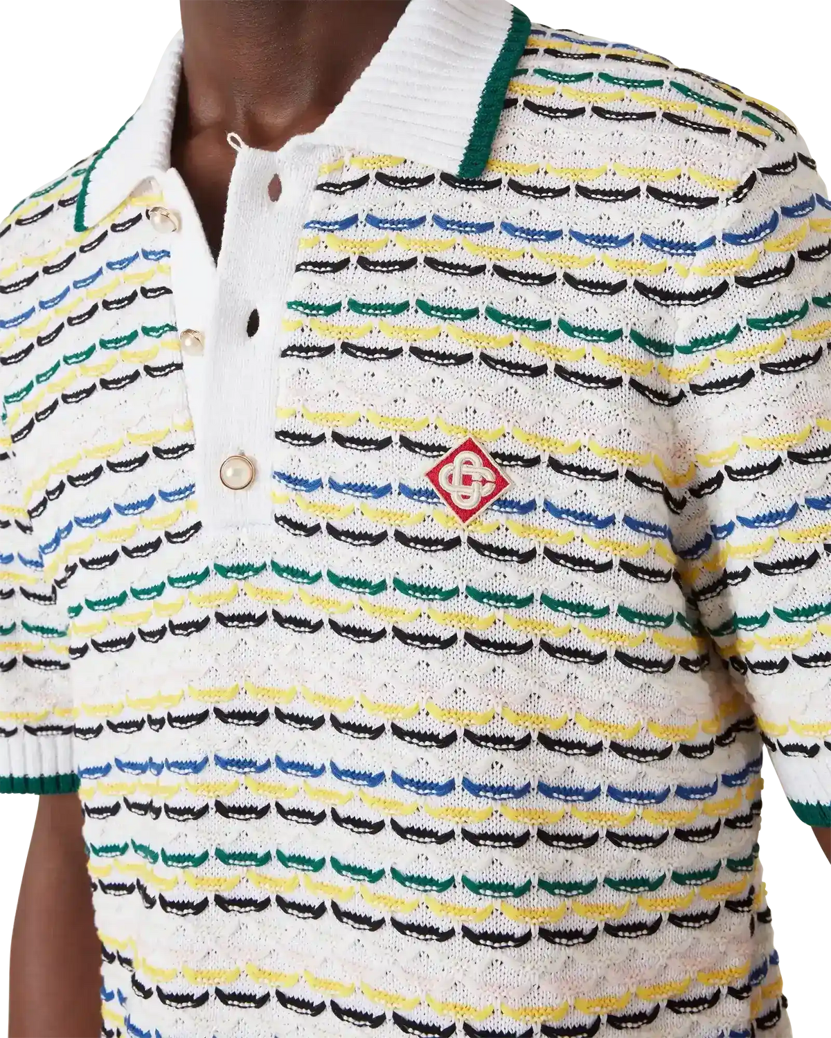 Tuck Stitch Short Sleeve Polo Shirt