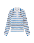 Tuck Stitch Long Sleeve Polo Shirt