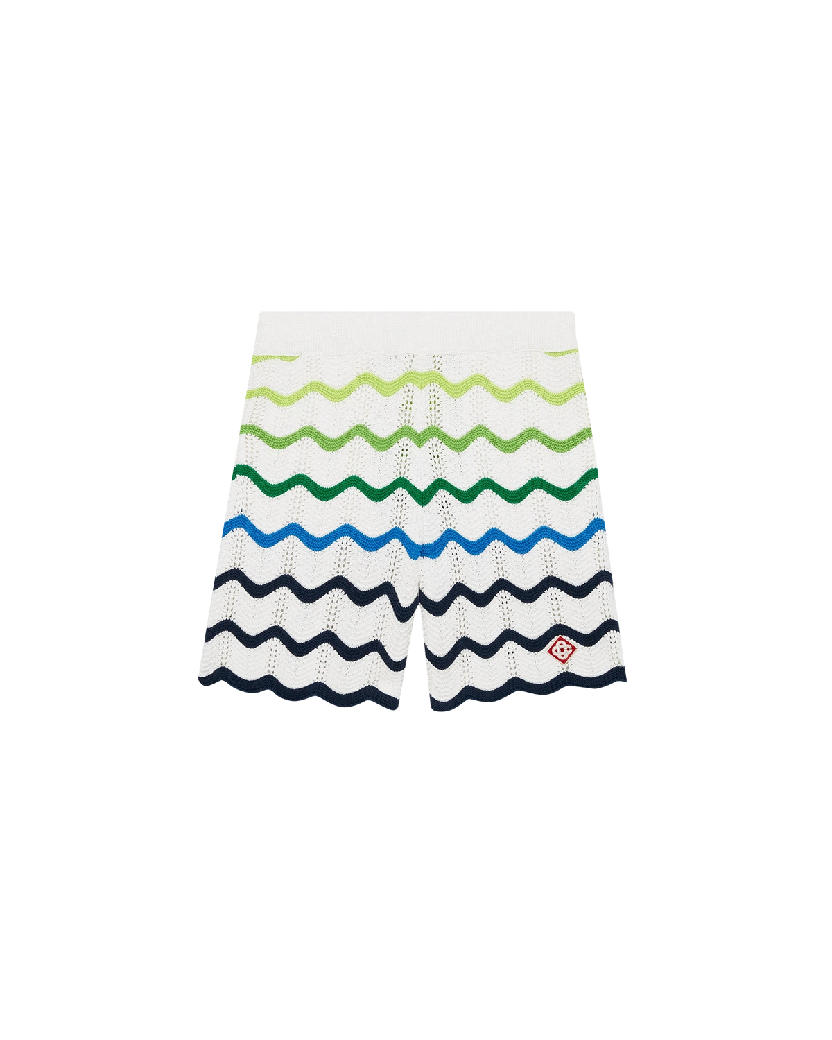 Gradient Wave Cotton Crochet Shorts