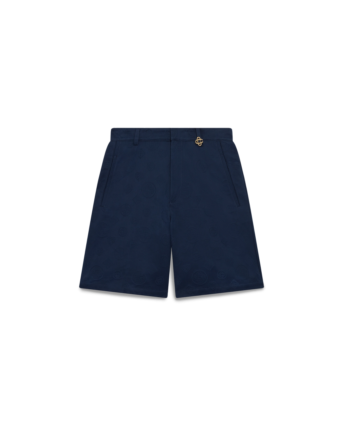 Navy Monogram Shorts