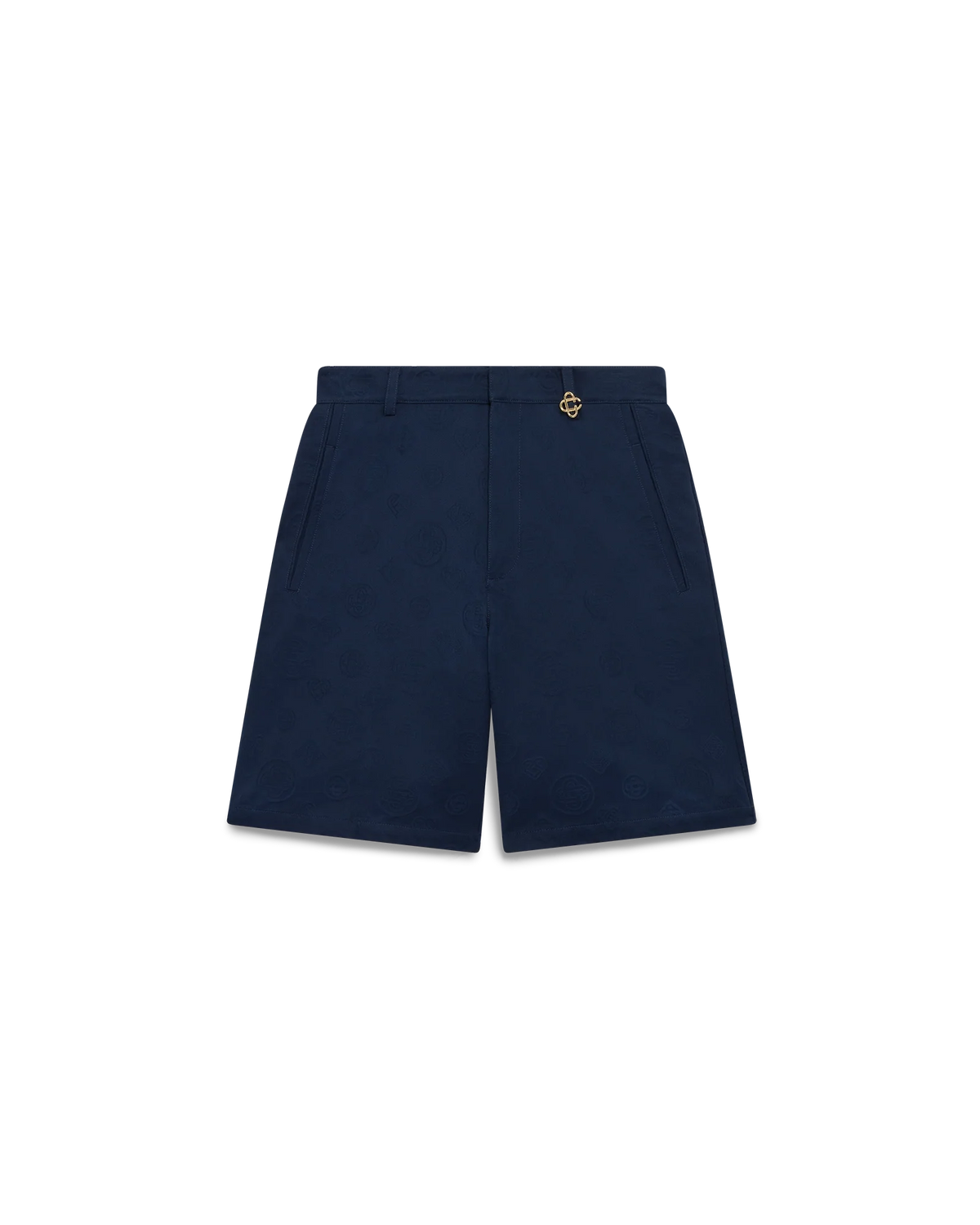 Navy Monogram Shorts