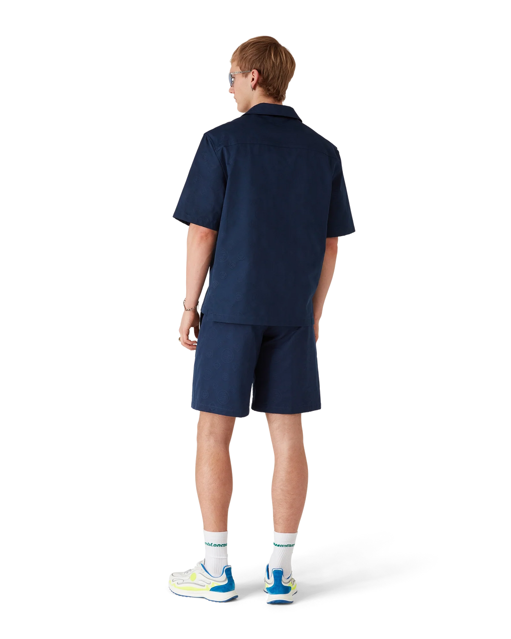 Navy Monogram Shorts