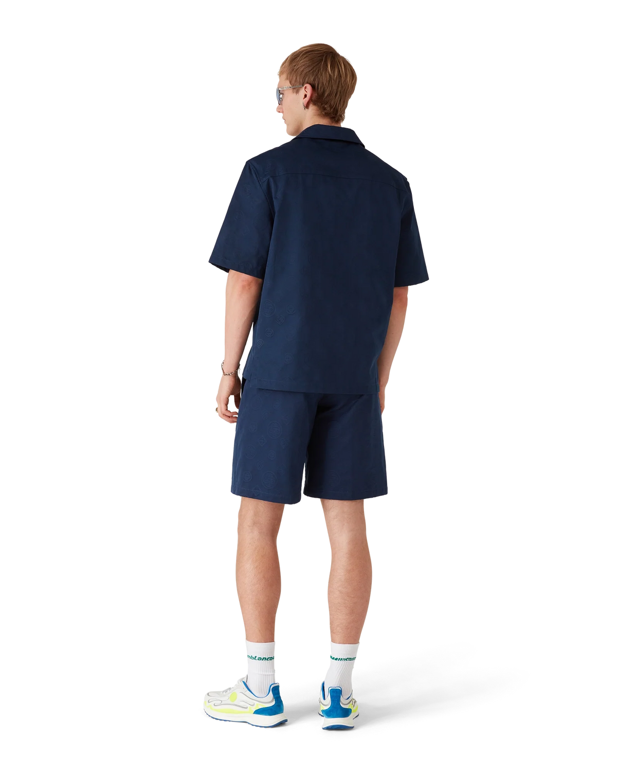 Navy Monogram Shorts