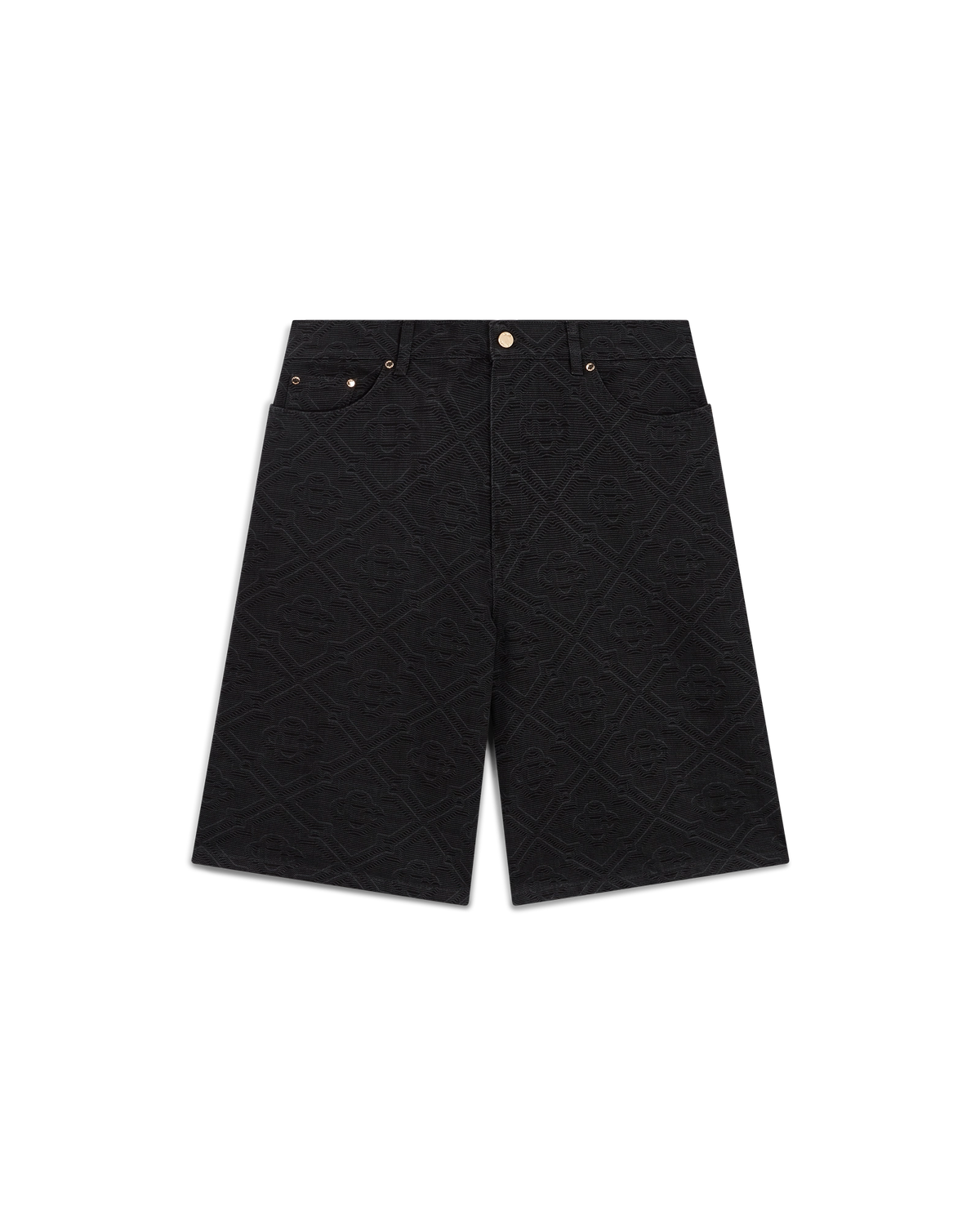 Laser Monogram Denim Shorts