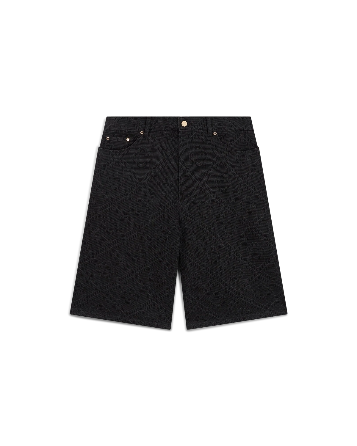 Laser Monogram Denim Shorts