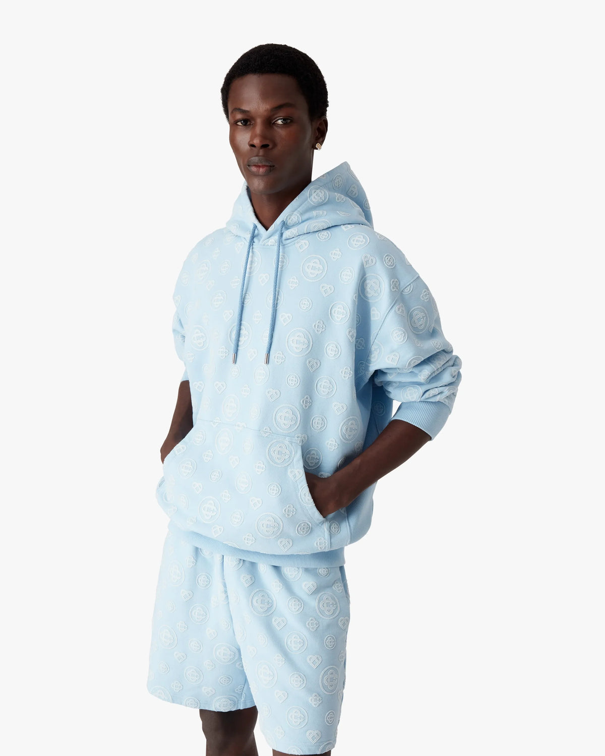 Applique Monogram Hooded Sweatshirt