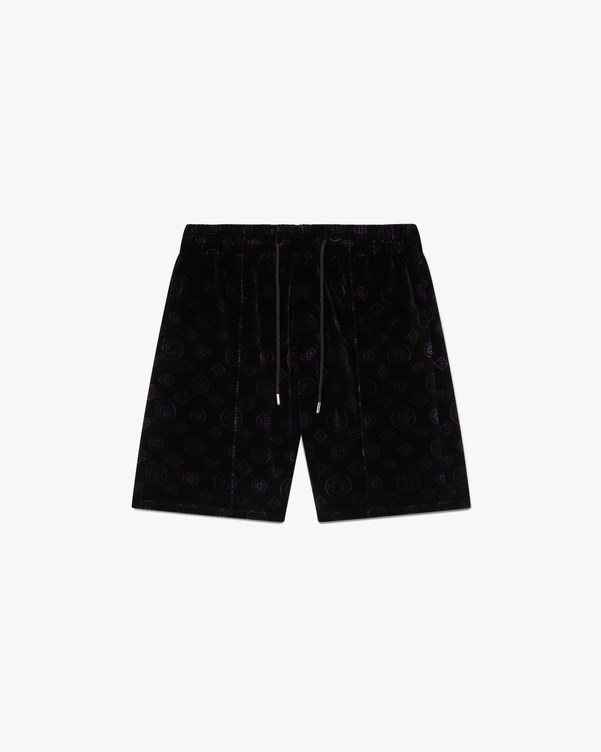 Purple Monogram Velour Shorts