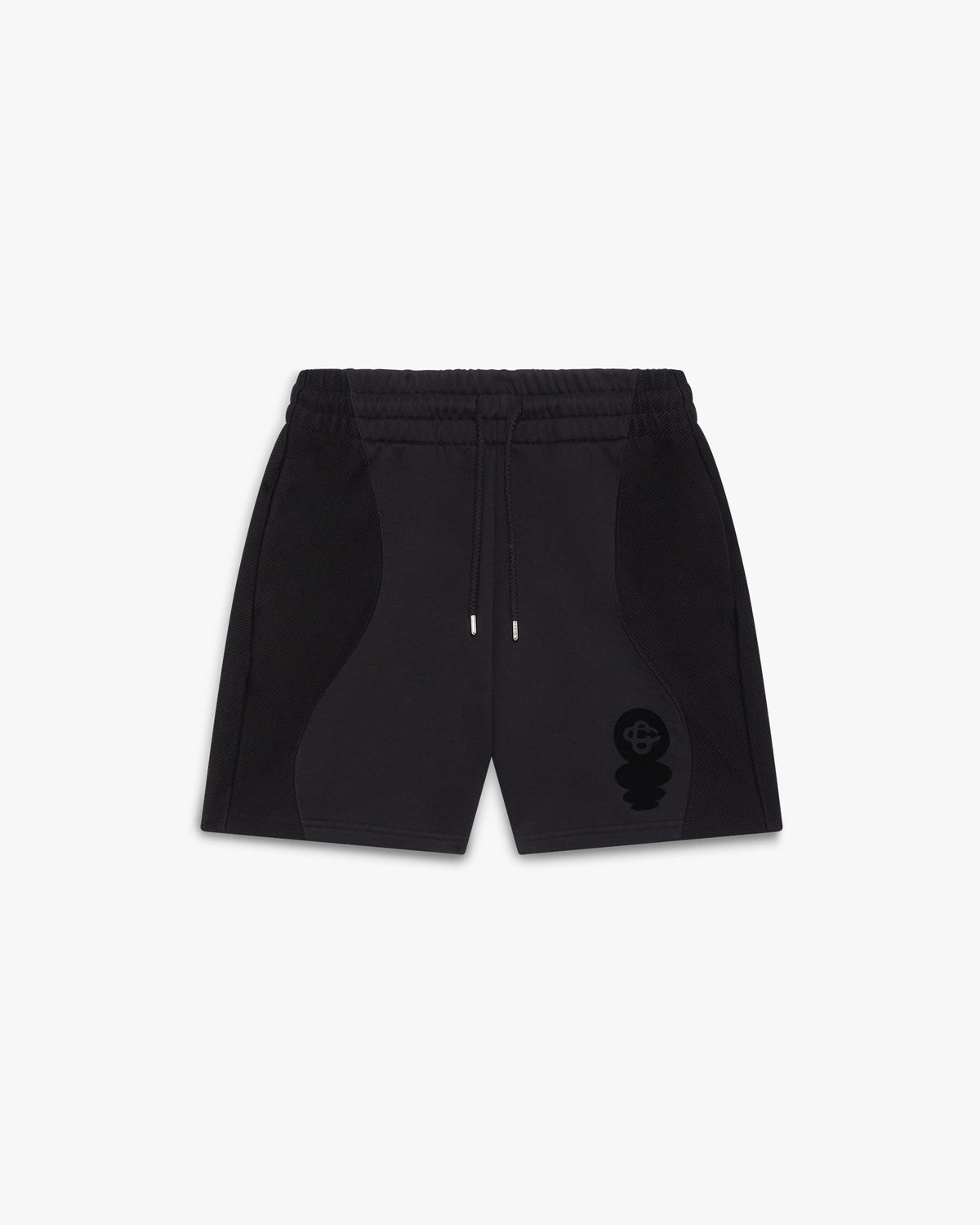 Black Squash Logo Flock Print Sweatshorts