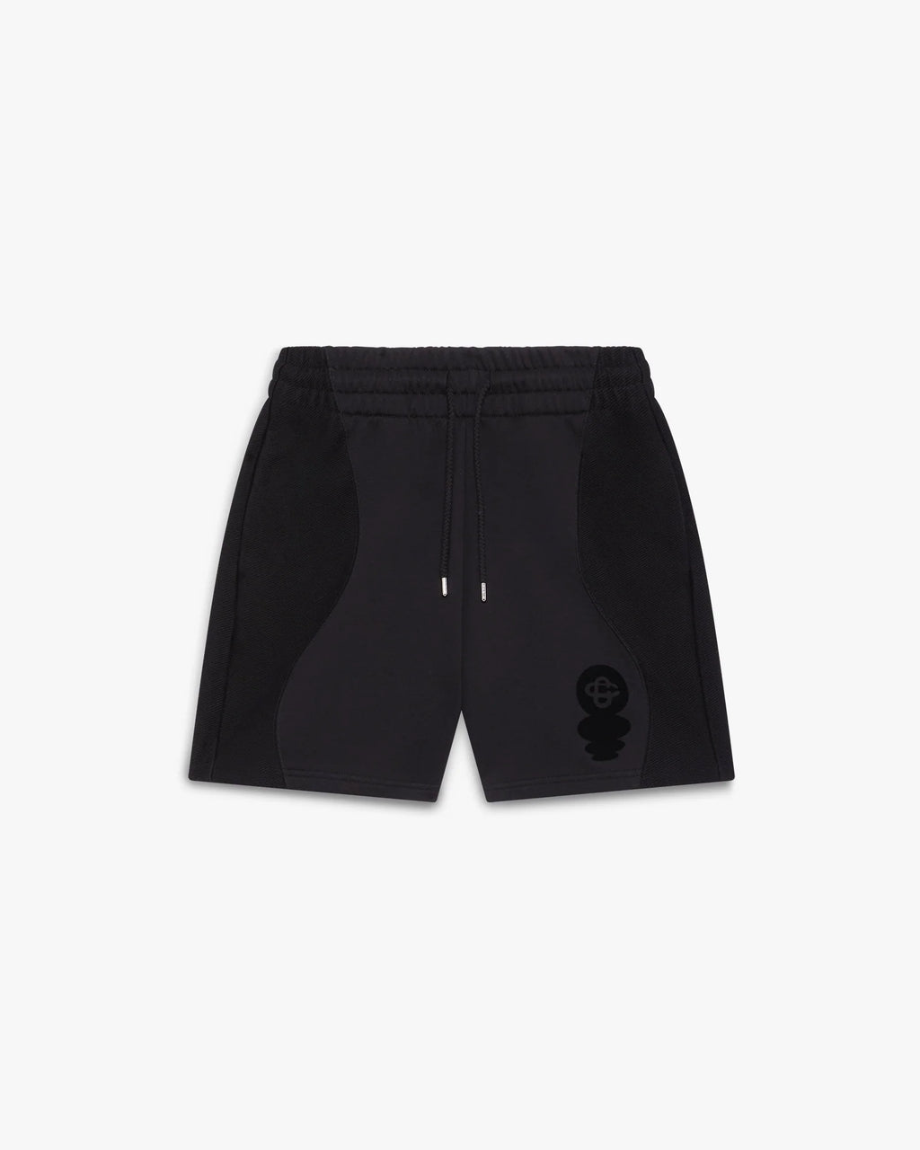 Black Squash Logo Flock Print Sweatshorts