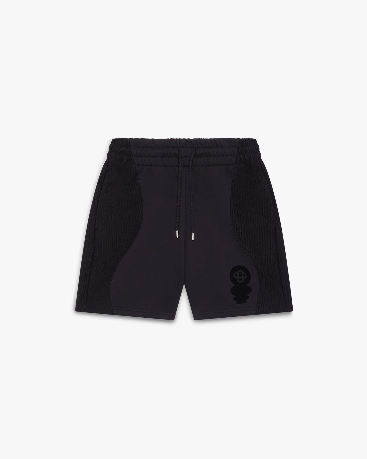 Black Squash Logo Flock Print Sweatshorts