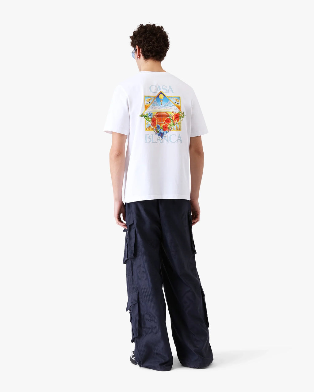 White Flower Court Icon Short Sleeve T-Shirt