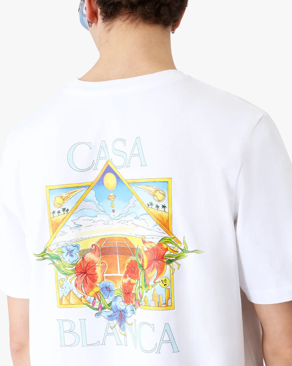 White Flower Court Icon Short Sleeve T-Shirt