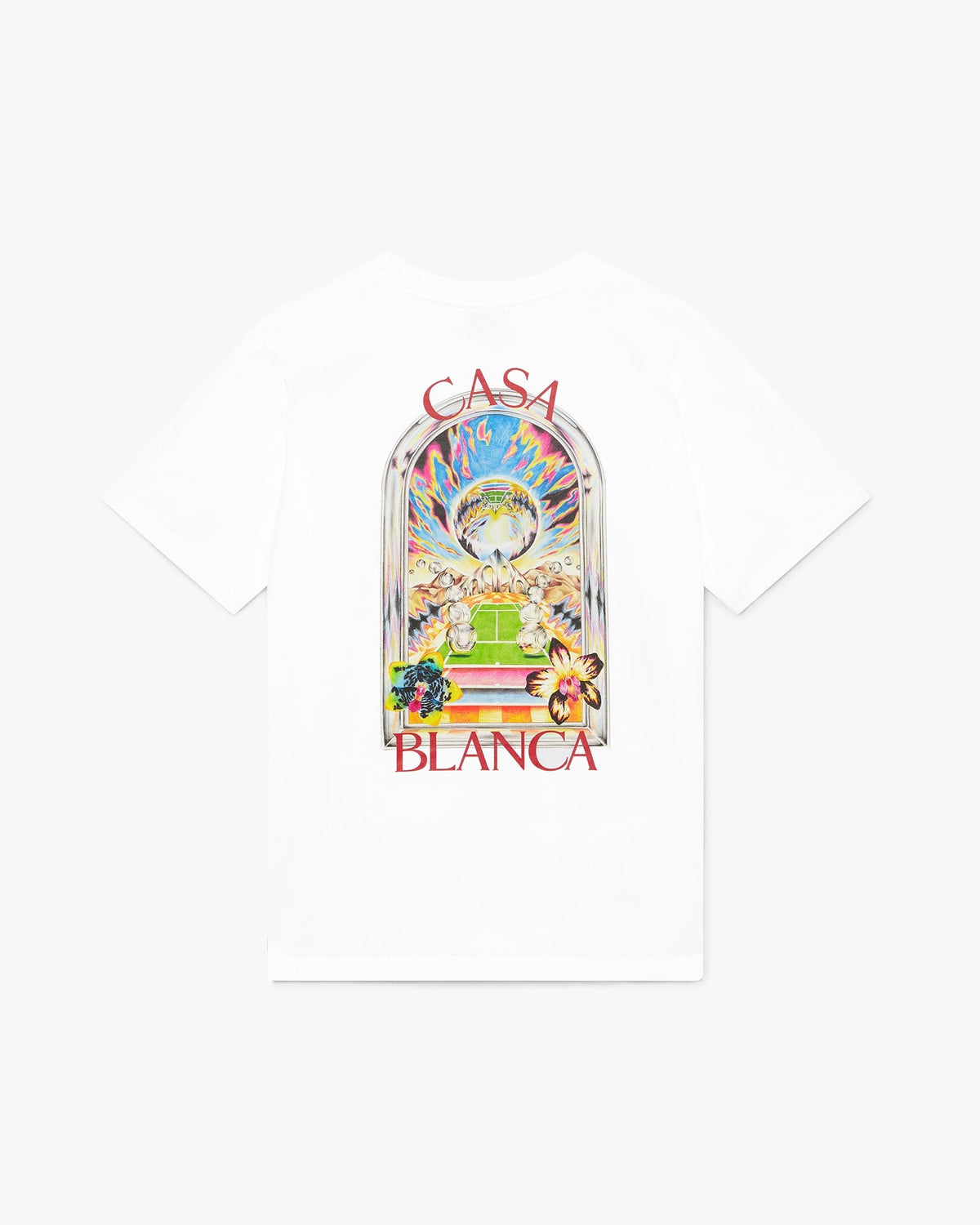 Black Tennis Landscape Short Sleeve T-Shirt