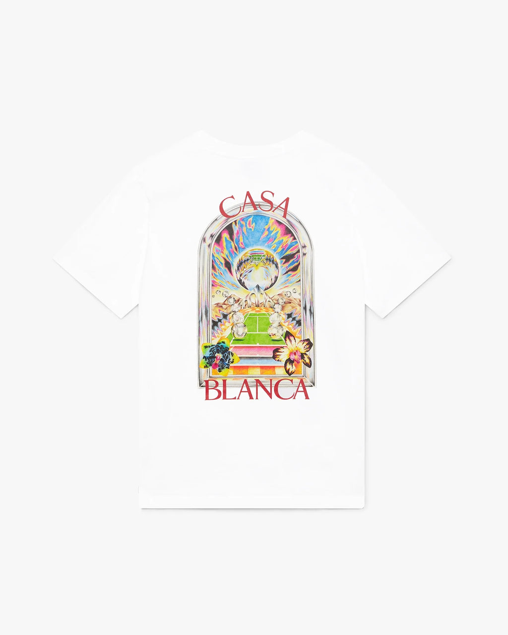 White Tennis Landscape Short Sleeve T-Shirt
