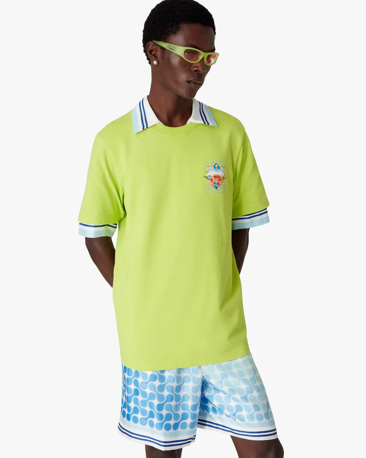 Lime Flower Court Icon Short Sleeve T-Shirt