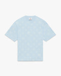 Blue Applique Monogram Oversized Short Sleeve T-Shirt