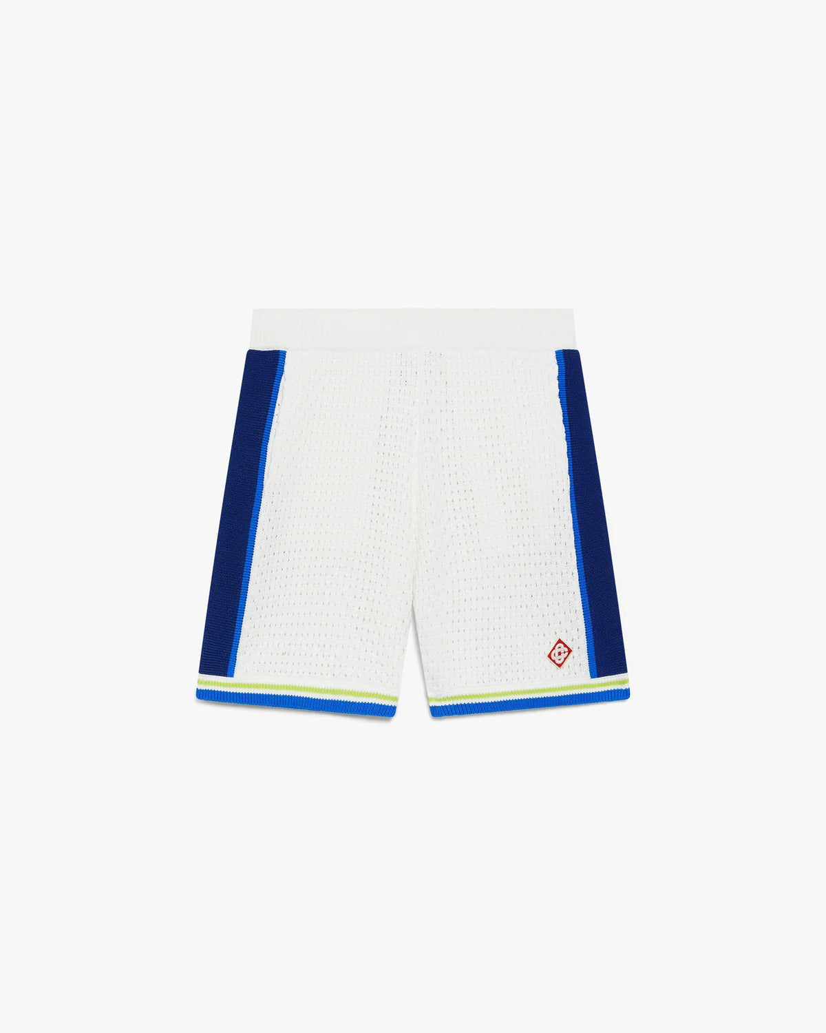 White & Blue Crochet Shorts