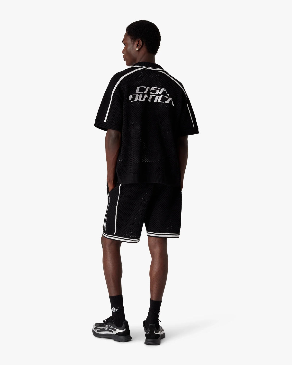 Black Mesh Shorts