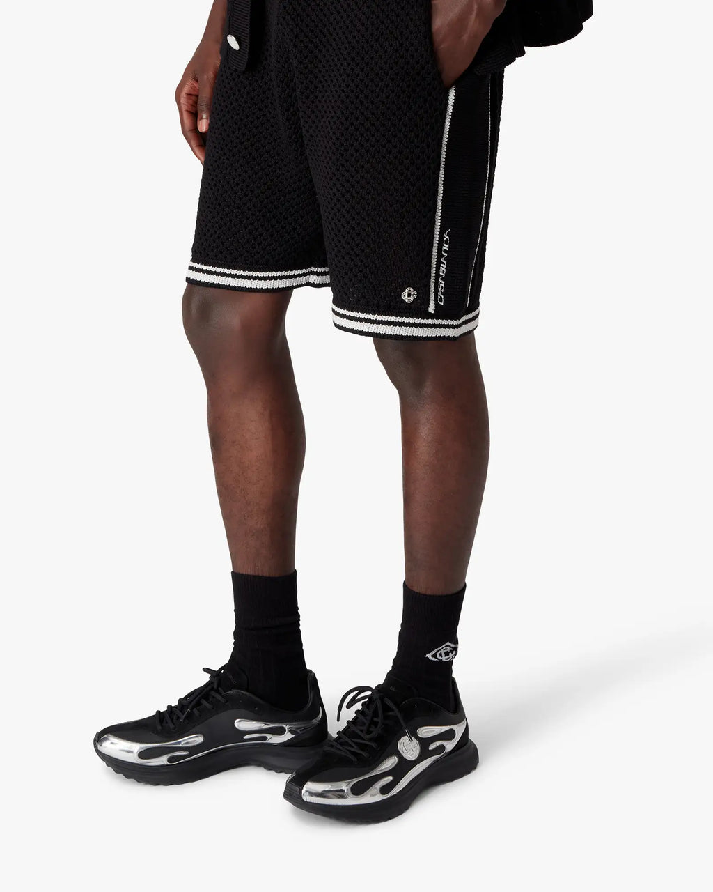 Black Mesh Shorts