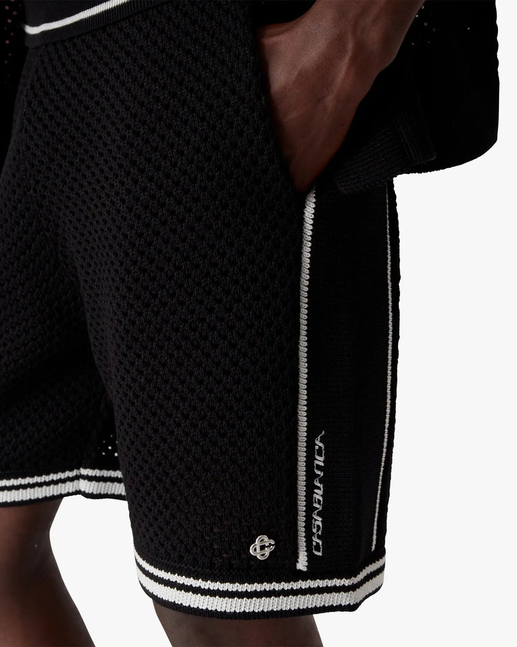 Black Mesh Shorts