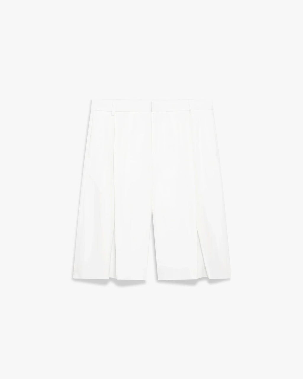 White Pleated Baggy Shorts