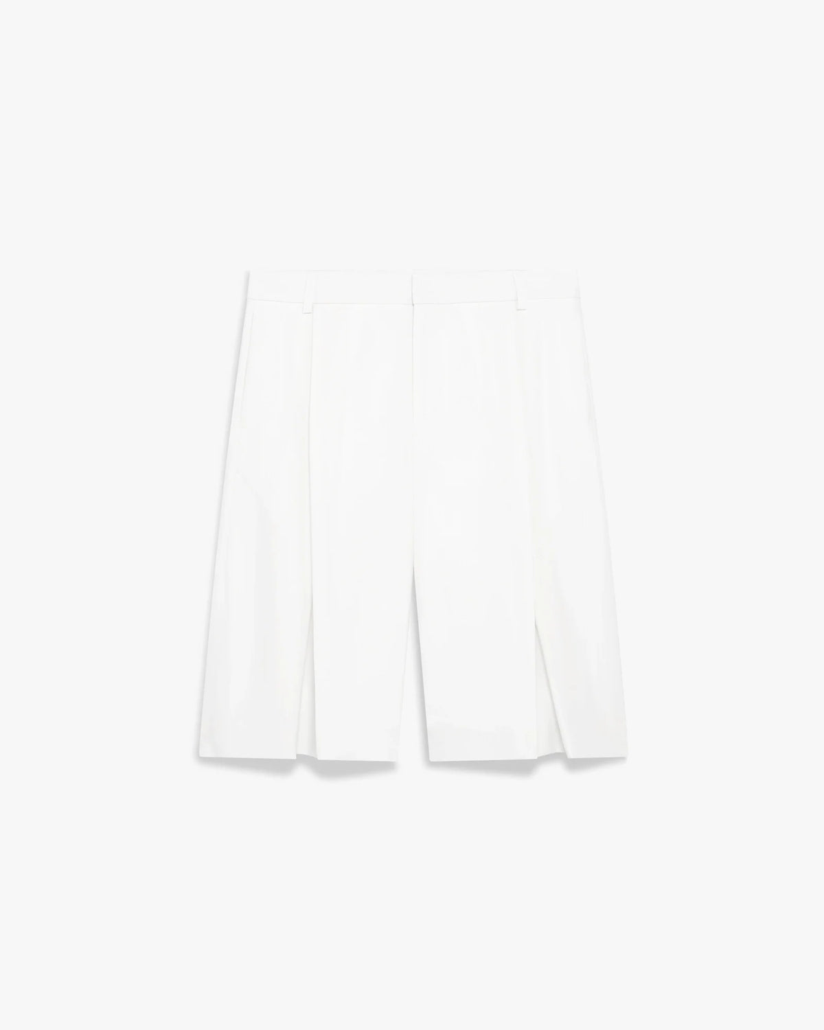 White Pleated Baggy Shorts