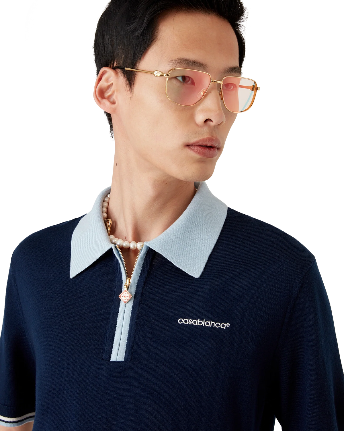 Merino Knit Tennis Polo Shirt