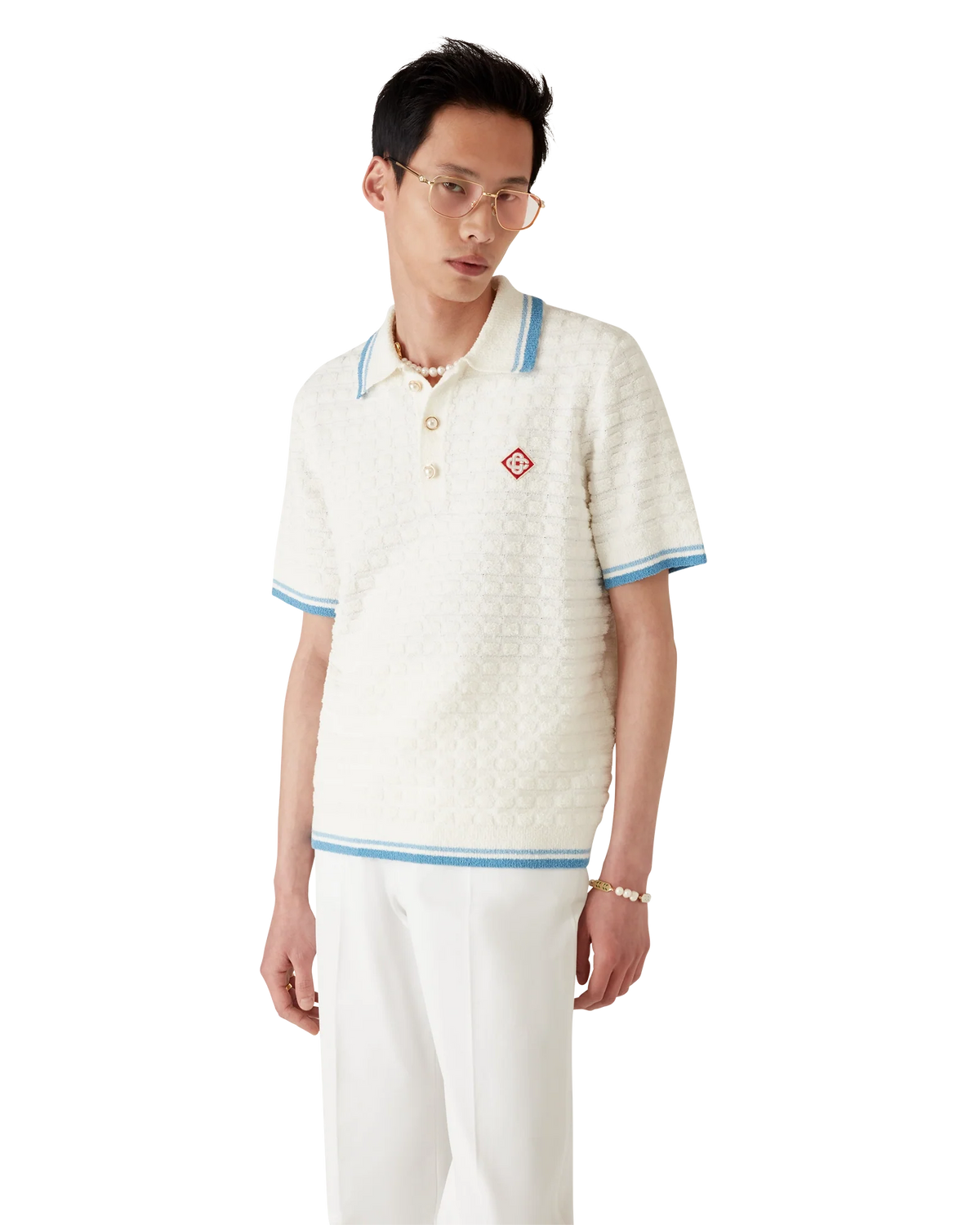 Cotton Boucle Polo Shirt